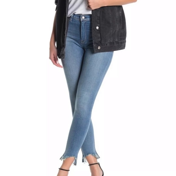 HUDSON Jeans Super Skinny High Waist Rough Hem 27 - Picture 3 of 6